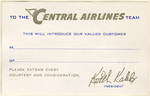 Central Airlines card