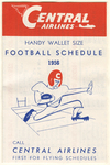 Central Airlines wallet-sized football schedule