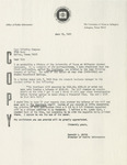 Letter from Kenneth L. Whitt to Egan Printing Company by Kenneth L. Whitt