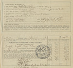College Payment Check by North Texas Agricultural College
