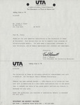 University letter to Lloyd by Fred J. Bennett