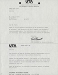 University letter by Fred J. Bennett