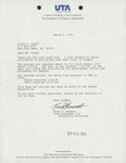 Letter to Lloyd by Fred J. Bennett