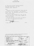 Letter and Check by Lloyd C. Clark