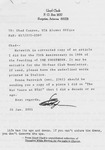 Letter and Article by Lloyd C. Clark