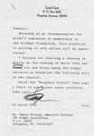 Letter to Tamela by Lloyd C. Clark