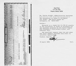 Letter and Check by Lloyd C. Clark