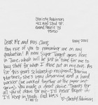 Letter to Lloyd and Jean by Christy Robinson