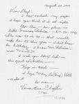 Letter to Lloyd by Verner Bee Chaffin