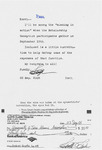 Letter and Check by Lloyd C. Clark