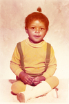 An unidentified picture of an African American baby