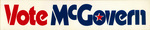 "Vote McGovern" bumper sticker