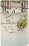 Christmas greeting card: "Best Christmas Wishes for a Year Filled with Happiness"