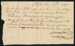 Letter of marriage contract from James Giles