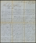 Letter from Julius Livingstone to Collin McKinney inviting Collin to office