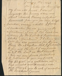 Letter to Collin McKinney from his grand children H. Browning, J.P. M., Marry, Anne informing them they are in good health