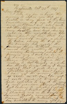 Letter from Archibald Burton to Collin McKinney informing him about a cholera outbreak