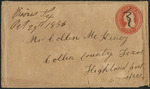 Envelope of letter addressed to Collin McKinney.