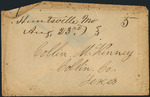 Envelope of letter addressed to Collin McKinney.