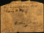 Envelope of letter addressed to Collin McKinney.