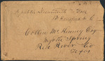 Envelope of letter addressed to Collin McKinney.