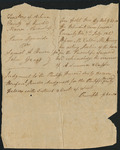 Note containing a receipt