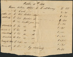 A receipt of items bought by Heram Hudson from Collin McKinney