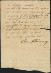 Letter from Collin regarding Baker [Woodlo] at his house to survey land