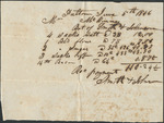 Note containing a receipt