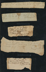 A collection of notes containing receipts