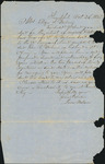 Letter from James Milam to Eliza Milam about a Deed of land.