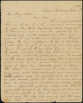 Letter from James Milam to Eliza Milam on land survey