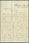 Letter from A. W. Milam to Laura Matthews checking on his welfare and complaining about the country's hard times