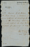 A letter granting R. A. Milam some time off.