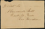 A note saying directed to Bernard's mill