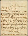 Letter from G. R. Freeman to John Lynne on the estate of Benjamin Milam