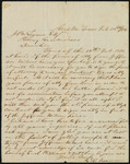 Letter from G. R. Freeman to John Lynne on the estate of Benjamin Milam