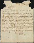 Letter from G. R. Freeman to John Lynne on the estate of Benjamin Milam