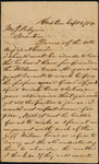 Letter from G. R. Freeman to John Lynne on the estate of Benjamin Milam