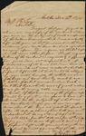 Letter from G. R. Freeman to John Lynne on the estate of Benjamin Milam