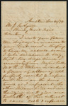 Letter from G. R. Freeman to John Lynne on the estate of Benjamin Milam