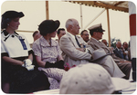 Minnie Meacham Smith Carter, Mrs. Jean MacArthur, Amon G. Carter, and General Douglas MacArthur at Farrington Field