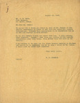 Letter from Fort Worth Mayor Henry Clay Meacham to Fort Worth City Manager Ossian E. Carr by Henry Clay Meacham