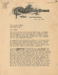 Letter from Fort Worth City Manager Ossian E. Carr to Fort Worth Mayor Henry Clay Meacham by Ossian E. Carr