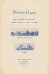 Dedication program for the first resident camp unit at Camp Carter