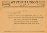 Telegram from Fort Worth Star-Telegram porters to the Carter family