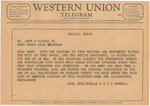 Telegram from Karl Hoblitzelle and R. J. O'Donnell to Amon Gary Carter by Karl Hoblitzelle and R. J. O'Donnell