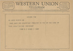 Telegram from Vern E. (Check) West to Amon G. Carter, Jr. by Vern E. West