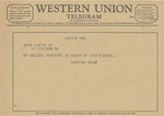 Telegram from Raymond Brown to Amon G. Carter, Jr. by Raymond Brown