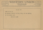 Telegram from Bradley Alley to Amon G. Carter, Jr. by Bradley Alley